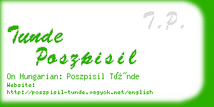 tunde poszpisil business card